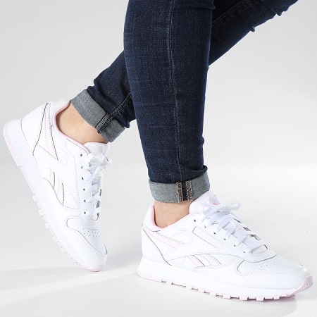 Reebok - Baskets Femme Classic Leather IG2632 Footwear White Pixie Pink