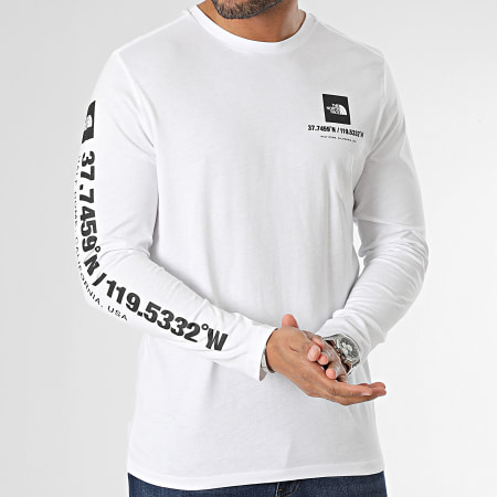 The North Face - Tee Shirt Manches Longues Coordinates A826W Blanc