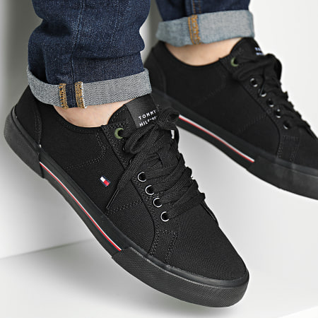 Tommy Hilfiger - Sneakers Core Corporate Vulcan Canvas 4560 Nero