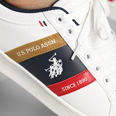 US Polo ASSN - Baskets Bosona White Navy Red