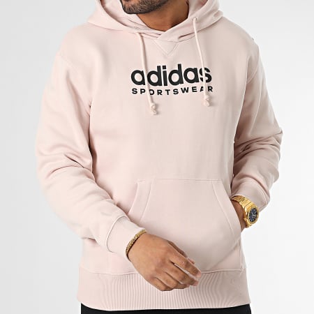 Adidas Sportswear - IC9776 Felpa con cappuccio rosa chiaro