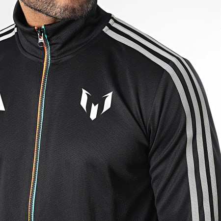 Adidas Sportswear - Messi HR4354 Giacca con zip a righe nere