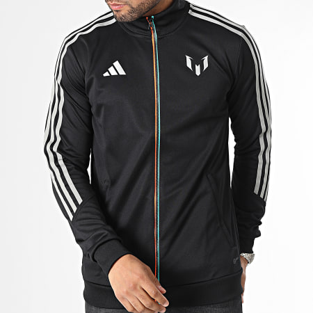 Adidas Sportswear - Messi HR4354 Giacca con zip a righe nere