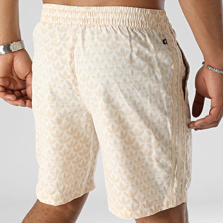 Adidas Originals - Originals Pantaloncini da bagno con fascia monogramma HT4418 Beige