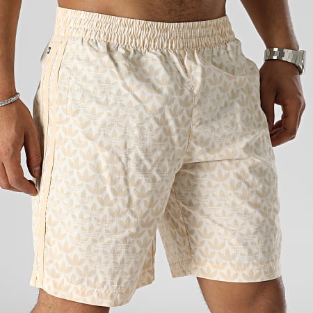 Adidas Originals - Originals Monograma Banda Pantalones cortos de baño HT4418 Beige