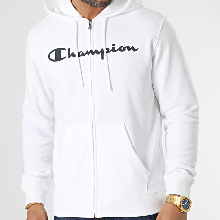 Champion - Sweat Zippé Capuche 218530 Blanc