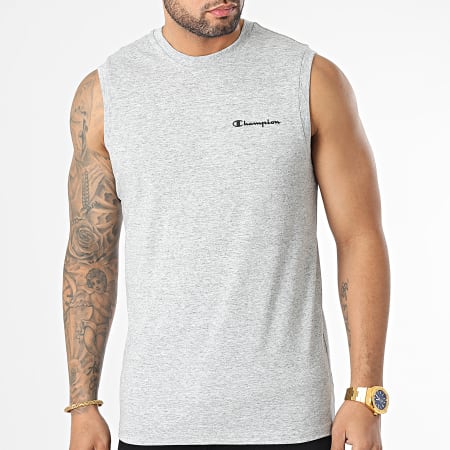 Champion - Tee Shirt Sans Manches 218540 Gris Chiné