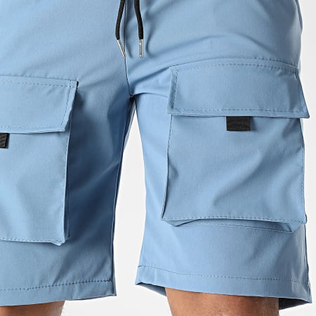 Frilivin - Pantalones cortos cargo azul claro