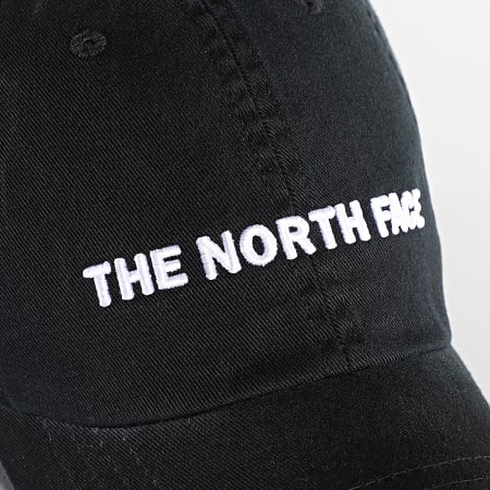The North Face - Cappello con ricamo orizzontale nero