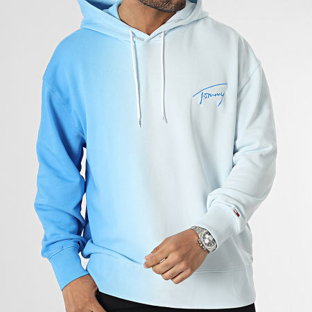 Tommy Jeans - Sudadera con capucha Relaxed Dye Sign 6367 Azul cielo