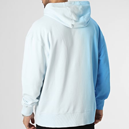 Tommy Jeans - Sweat Capuche Relaxed Dye Sign 6367 Bleu Ciel