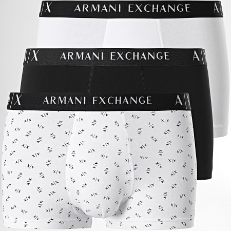 Armani Exchange - Lot De 3 Boxers 957030-CC282 Noir Blanc