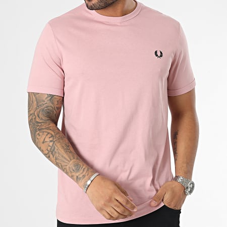 Fred Perry - Tee Shirt Ringer M3519 Rose Clair