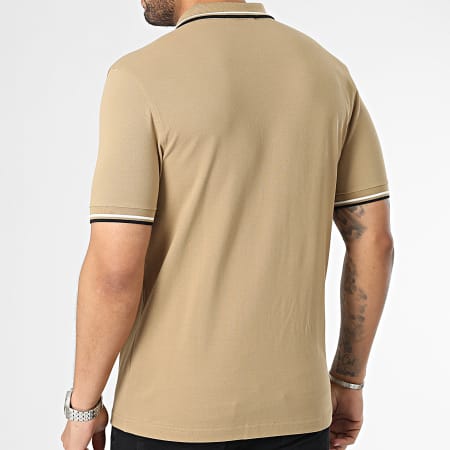 Fred Perry - Polo Manches Courtes Twin Tipped M3600 Beige Foncé