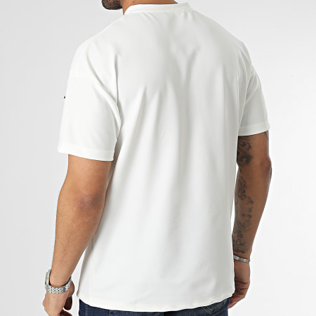 Frilivin - Camiseta Oversize Grande Con Bolsillo Blanca