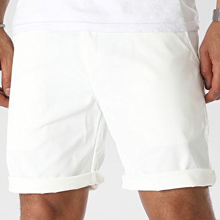 Frilivin - Pantalones cortos chinos blancos