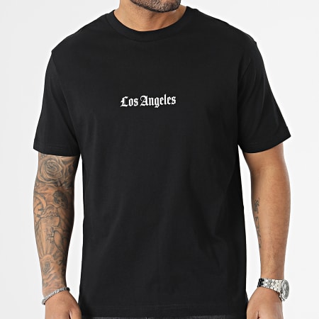 Luxury Lovers - Oversize Camiseta Large Los Angeles Zapatillasball Negro