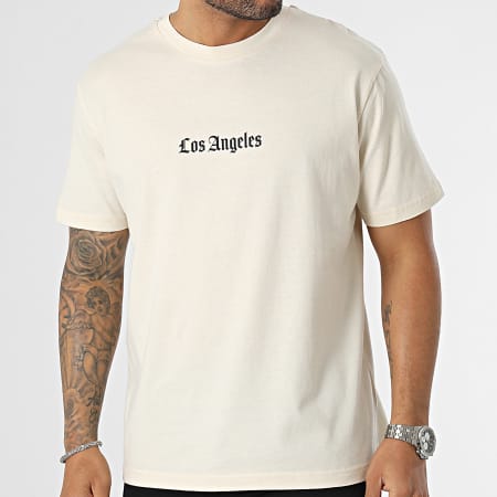 Luxury Lovers - Camiseta oversize grande Los Angeles Baloncesto Beige