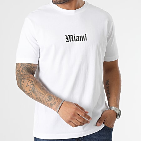 Luxury Lovers - Tee Shirt Oversize Large Miami Basket Ball Blanc