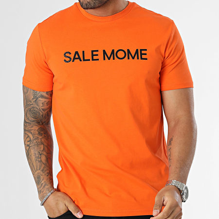 Sale Môme Paris - Maglietta arancione nera Teddy Carbon