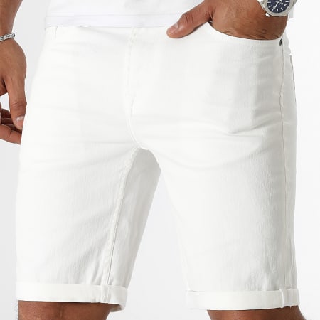 Only And Sons - Pantalones cortos Ply Life Twill Jean 4451 Blanco