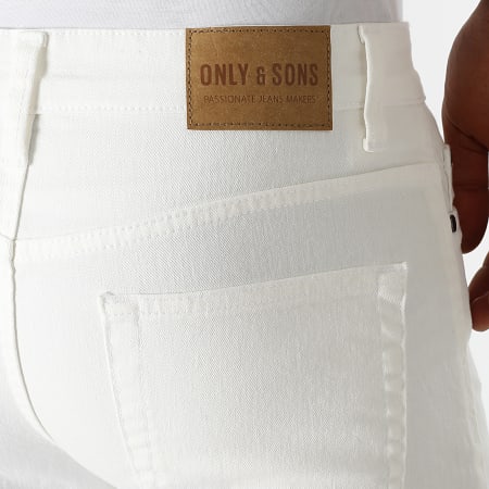 Only And Sons - Short Jean Ply Life Twill 4451 Blanc