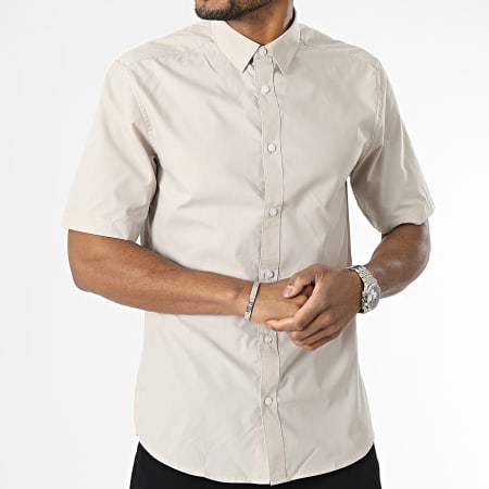 Only And Sons - Chemise Manches Courtes Sane Beige
