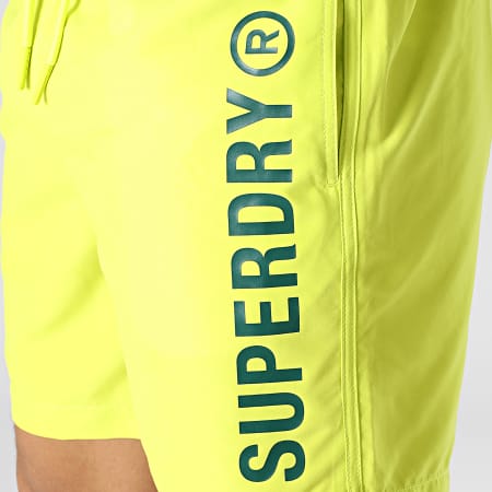 Superdry - Short De Bain Code Core Sport Jaune Fluo