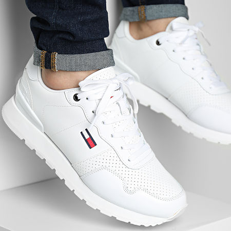Tommy Jeans - Sneakers Lifestyle Leather Runner 0665 Bianco