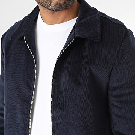 Aarhon - Conjunto de chaqueta de terciopelo azul marino y pantalón cargo