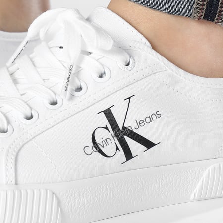 Calvin Klein - Sneakers Essential Vulcanized Mono 0482 Bianco Donna