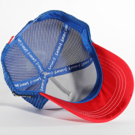 Capslab - Cappello da camionista blu bianco rosso