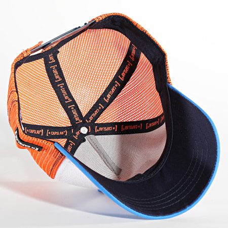 Capslab - Naruto Cappello Trucker Blu Bianco Arancione