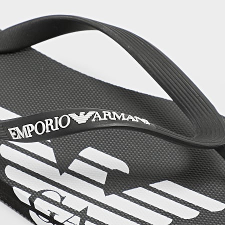 Emporio Armani - Tongs XVQS06-XN746 Black White