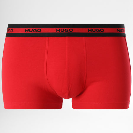 HUGO - Lot De 3 Boxers 50492375 Noir Blanc Rouge