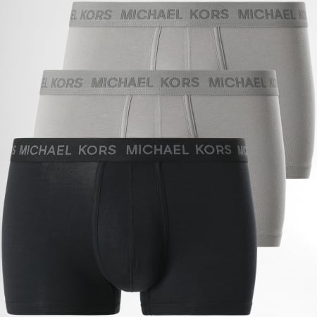 Michael Kors - Set di 3 boxer Supima nero grigio