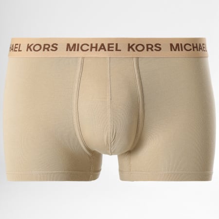 Michael Kors - Lot De 3 Boxers Supima Noir Beige