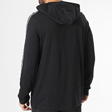Michael Kors - Camiseta de manga larga con capucha y rayas Primavera Negro