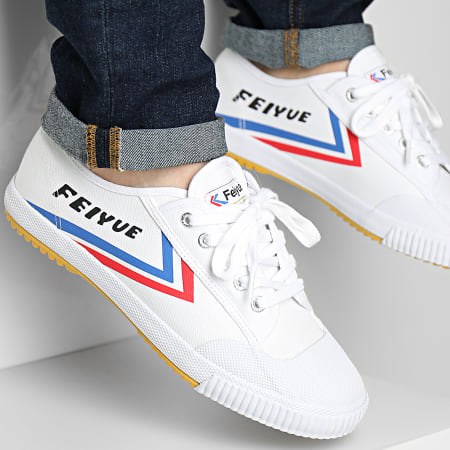 Feiyue - Baskets Low 1920 White Blue Red