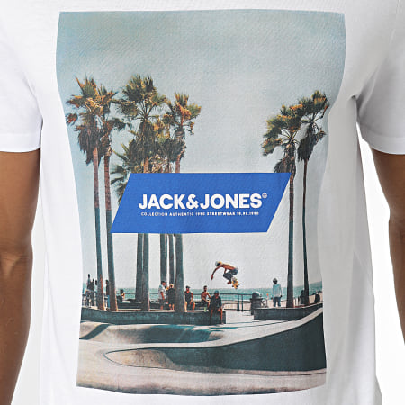 Jack And Jones - Lot De 2 Tee Shirts Gem Blanc Bleu Clair