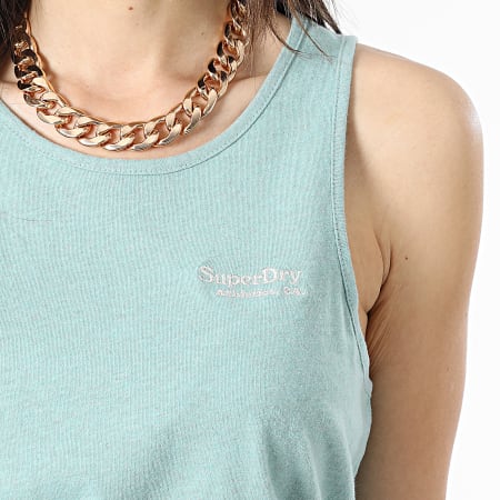 Superdry - Camiseta de tirantes con logo vintage para mujer Verde