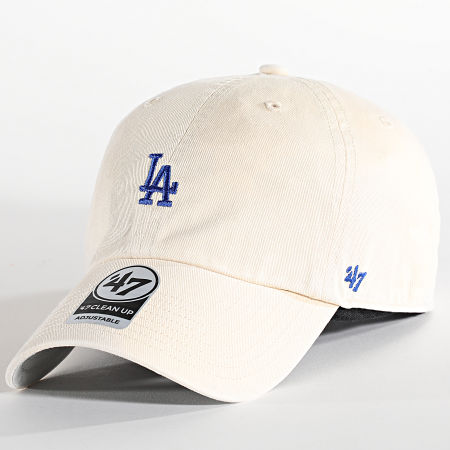 '47 Brand - Cappello Los Angeles Dodgers Clean Up Mini Logo Beige Blu Reale