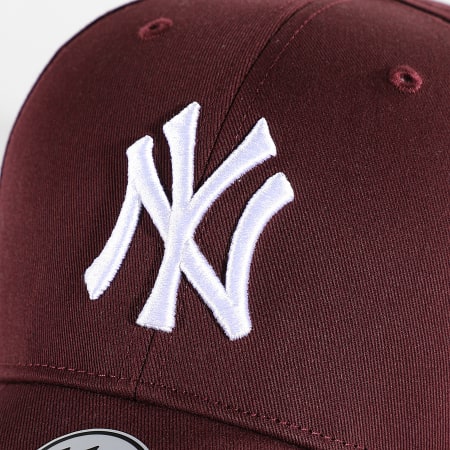'47 Brand - Gorra New York Yankees MVP Burdeos Blanco