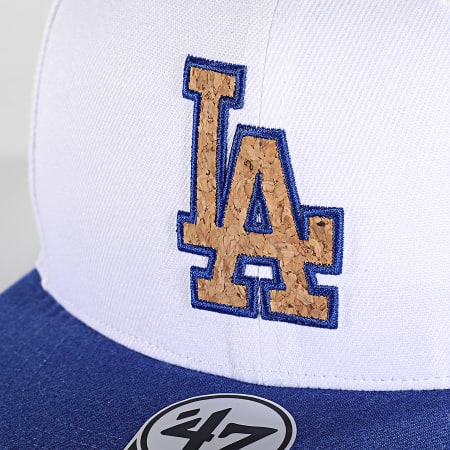 '47 Brand - Capitano Cork Snapback Cap Los Angeles Dodgers Bianco Blu Reale