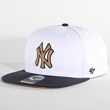 '47 Brand - Capitán Corcho Snapback Gorra New York Yankees Blanco Azul Marino