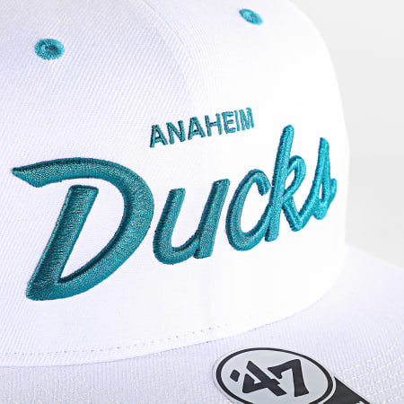 '47 Brand - Casquette Snapback Captain Anaheim Ducks Blanc Turquoise