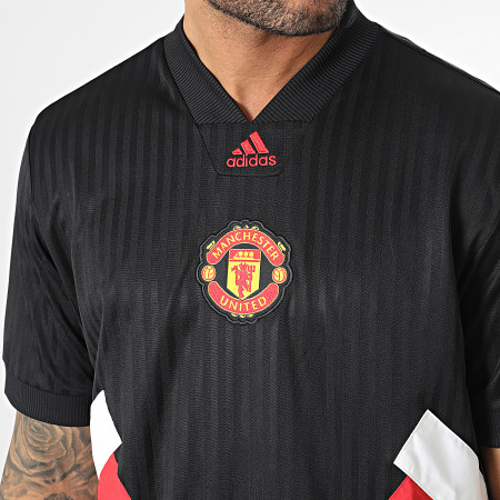 Adidas Sportswear - Tee Shirt Col V Manchester United HT2002 Noir