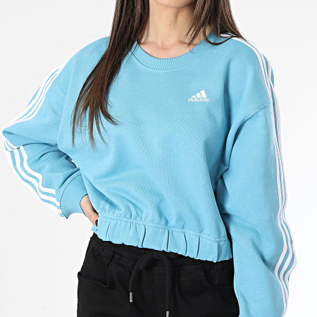 Adidas Sportswear - Sweat Crewneck Femme 3 Stripes IC9872 Bleu Clair