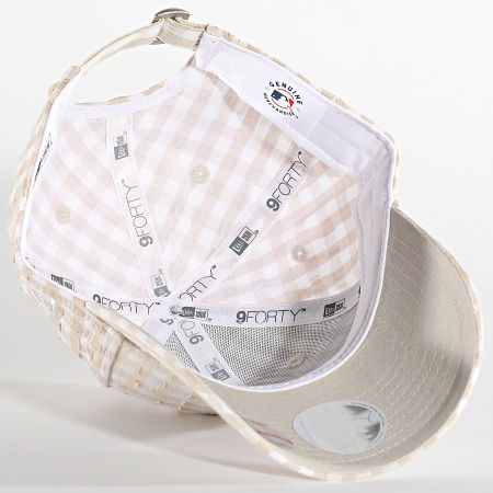 New Era - Cappello donna 9Forty Gingham New York Yankees Beige