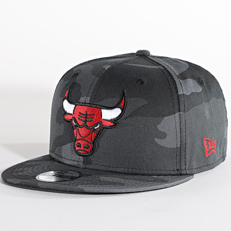 New Era - Cappellino Snapback per bambini 9Fifty Team Camo Chicago Bulls Nero